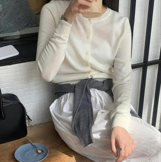 老米优品🎈3-5天！软糯有质感！《48支绵羊毛混纺针织开衫》好品质基础款，细腻的不像话~ WY251223A 商品图0