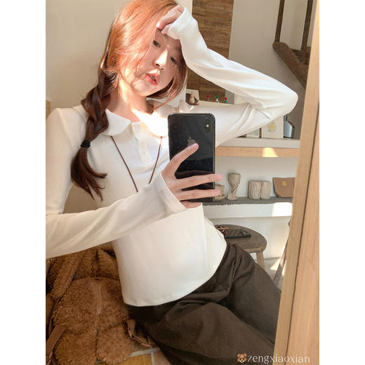 <曾小咸推荐>3.22现货秒杀 ！微信超特价！韩系娃娃领打底长袖 日常109.99 立减40 秒杀69.99！ 毛衣开衫 秒杀89.99！休闲裤 秒杀99.99！ 商品图4