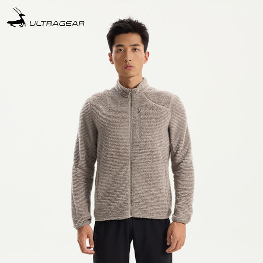 优极UG 沐阳·男女款立领抓绒全拉链开衫外套 商品图0