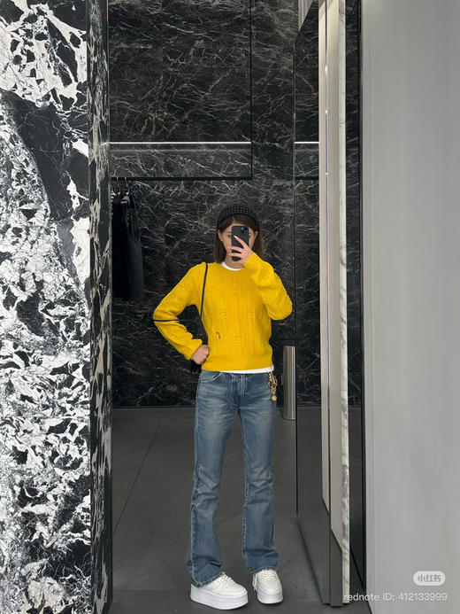 1224-3 渠道圆正 大马 26早春 立体肌理感 羊绒套头衫 我穿L 商品图5