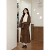 鹿向南「莫奈花园」咖色高腰半身裙女冬季波点宽松显瘦A字长裙子 商品缩略图1