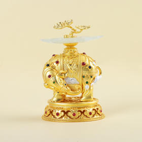 【吉祥如意】古玉花吉象摆件ZX2503055