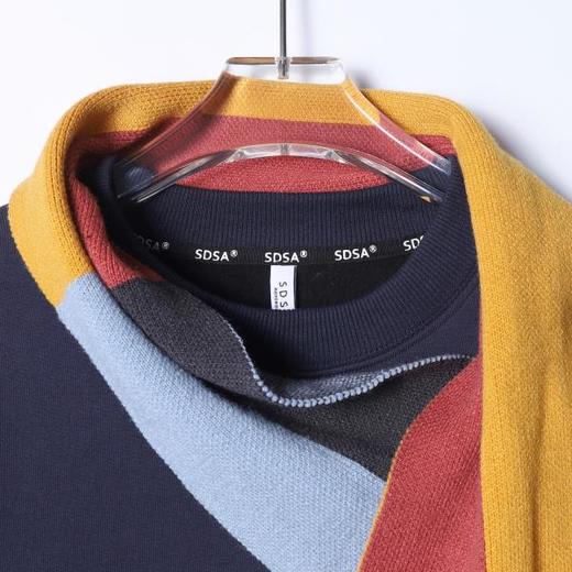 WY1546SDSA男士秋冬新款痞帅男装潮牌可拆卸围巾设计圆领卫衣休闲百搭 商品图2