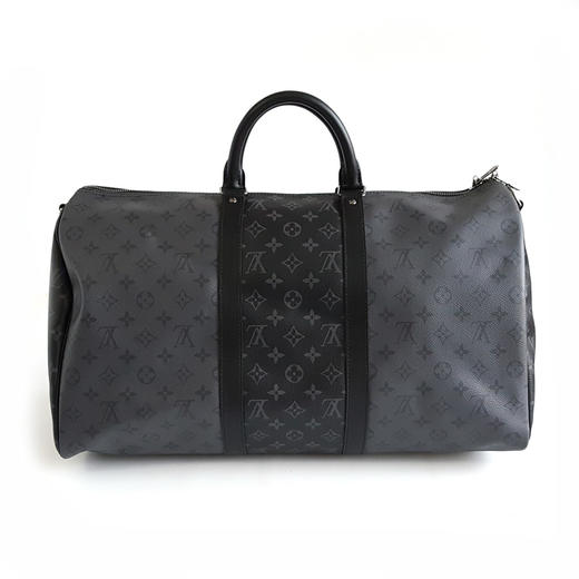 【98新闲置】LV路易威登KEEPALL BANDOULIERE 50旅行袋M45392黑武士限量色黑老花旅行袋keepall50单肩手提包男士 191225AK01 商品图4