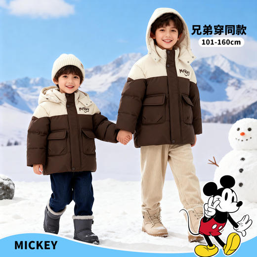 迪士尼米奇城市户外旅行冬季男童羽绒外套XD4ES033 商品图2