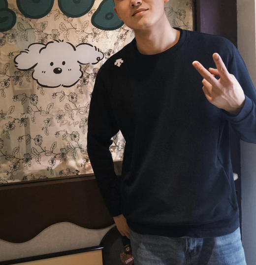 迪桑特小标磨绒长袖衫打底衫122302 商品图0