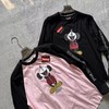 D122456米奇印花图案圆领长袖T恤男女同款 商品缩略图1