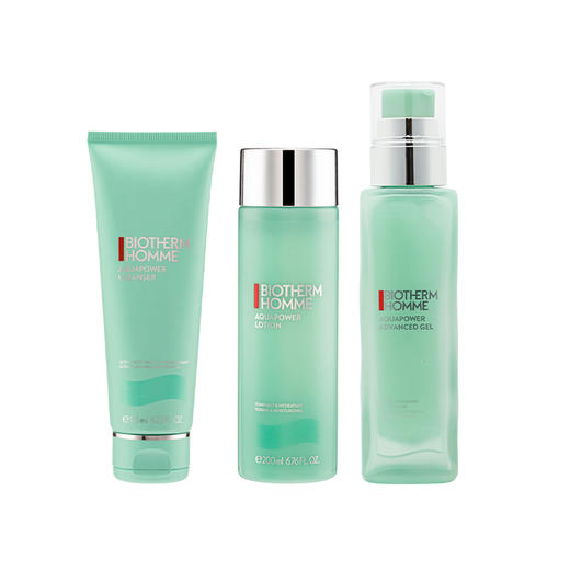 【含税价】BIOTHERM 碧欧泉 男士水动力保湿三件套 （洁面125ml+水200ml+乳100ml） 商品图2