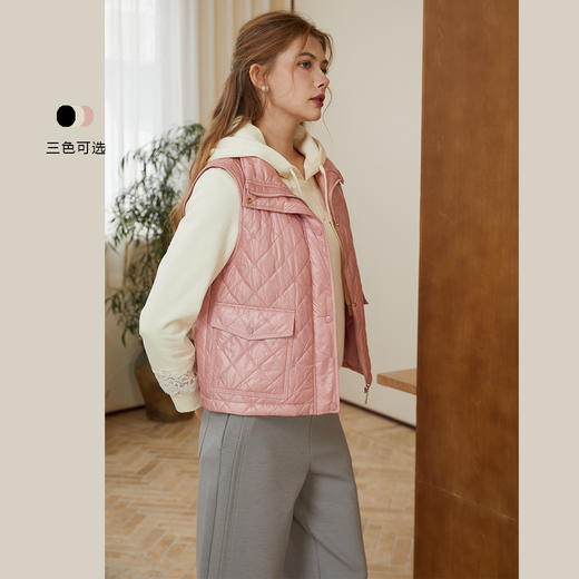 司歌绣花棉衣马甲直身休闲百搭L921002X 商品图1