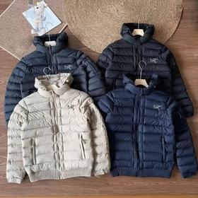 D122408一件过冬。简约设计下摆收口防风保暖抽绳羽绒棉服