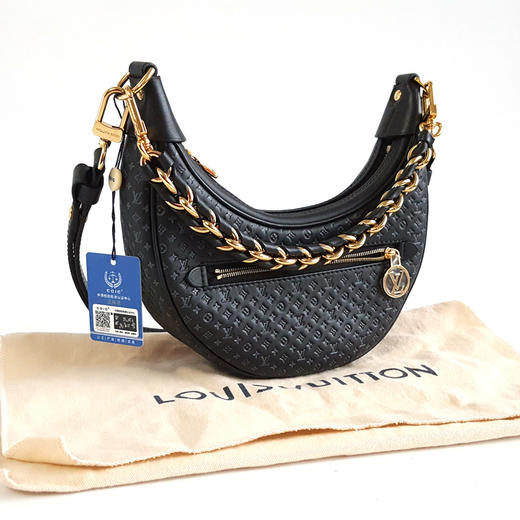 【95新】LV路易威登LoopM22591色全皮压纹Loop月牙包豌豆包单肩腋下包女士 171225NJS18 商品图1