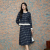 【降价】奢姿大码女装2025冬季减龄格纹拼接学院风两件套胖妹妹时尚套装9954953727 商品缩略图0
