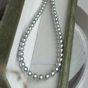 重磅！！双旦 宠粉福利 真多麻色akoya珠串 6-7mm ji光正圆细微瑕 微微生长痕迹