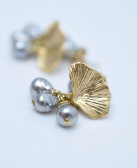 MONSHIRO 银杏泡芙耳环（不可使用购物金） 商品图1