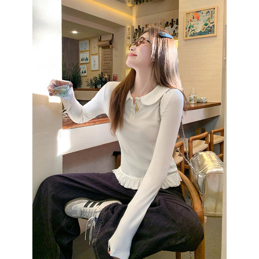 <曾小咸推荐>韩系修身打底T恤上衣女 商品图1