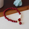 【红颜·红玛瑙朱砂手串】朱砂手串女本命年平安葫芦平安扣手链福禄淡水珍珠串珠子手饰品 商品缩略图1