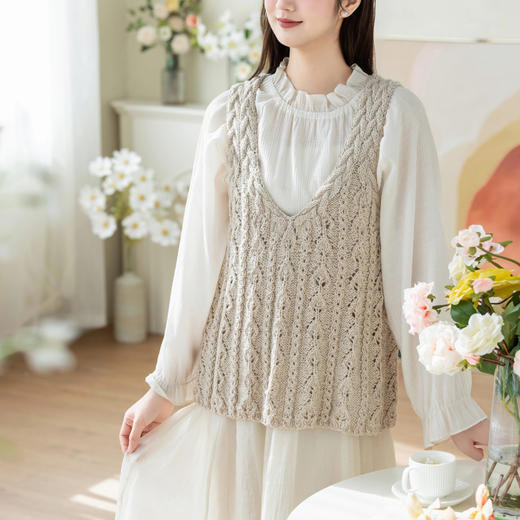 苏苏姐家融光背心手工DIY棒针编织羊毛衣服毛线团自制材料包 商品图1