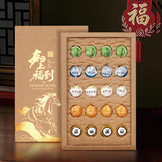 喜气五大茗补五宝礼盒+马上福到五大龙珠白茶 春节新年送礼佳品滋补养生礼盒 商品图3