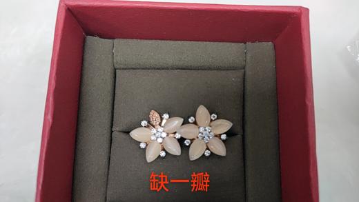 S1EC0113 周大生CHOW TAI SENG 银耳饰S925仿水晶多肉花朵耳环RL 商品图3