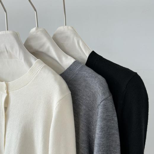 老米优品🎈3-5天！软糯有质感！《48支绵羊毛混纺针织开衫》好品质基础款，细腻的不像话~ WY251223A 商品图2