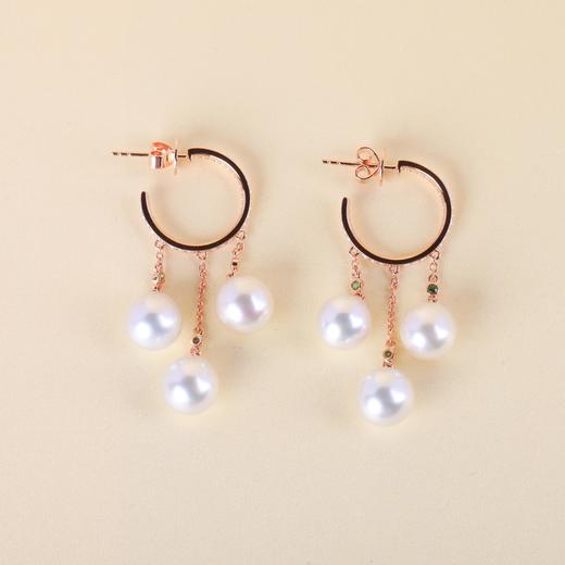 【玲珑星月】一耳三钳珍珠耳坠ZZ12504005 商品图0