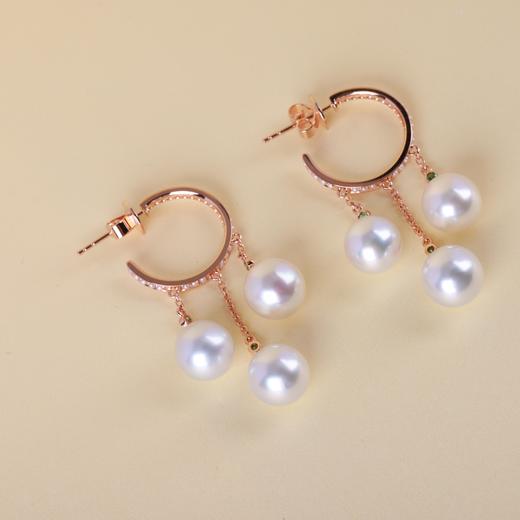 【玲珑星月】一耳三钳珍珠耳坠ZZ12504005 商品图1