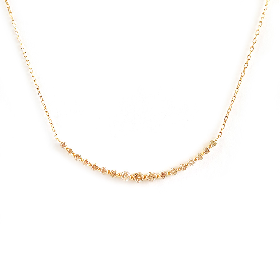 AU750黄金经典时尚群镶1.00克拉钻石吊坠项链46.5*12.5*2.5MM（皆取最大值）链长：48CM（长度可调节） 171225NJ67