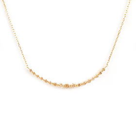 AU750黄金经典时尚群镶1.00克拉钻石吊坠项链46.5*12.5*2.5MM（皆取最大值）链长：48CM（长度可调节） 171225NJ67