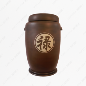 纯手工拉坯五色泥紫陶福寿大坛（彩填）骨灰坛骨灰罐骨灰盒寿盒