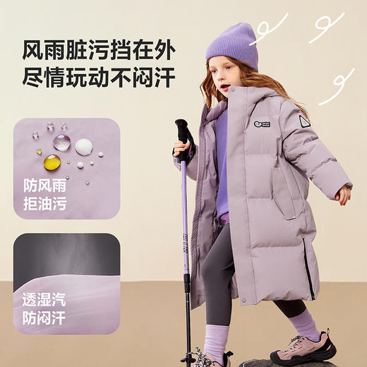 [三防]迷你巴拉男女童儿童羽绒服宝宝长款羽绒外套2025冬新品 商品图2