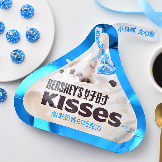 好时之吻 曲奇奶香白巧克力82g/040761 水滴身材 灵动飘带 商品图0