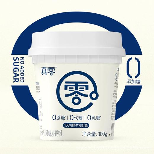 真零酸奶0乳糖0代糖纯酸奶低温酸奶300g桶装发酵原味酸奶代餐奶 商品图3