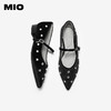 【cf】MIO米奥2026春季新款尖头低跟一字式扣带浅口单鞋水钻玛丽珍女鞋M261460106 商品缩略图3