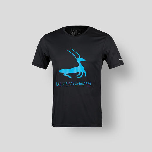 优极UG 男女款超轻速干大LOGO跑步短袖T恤 商品图1