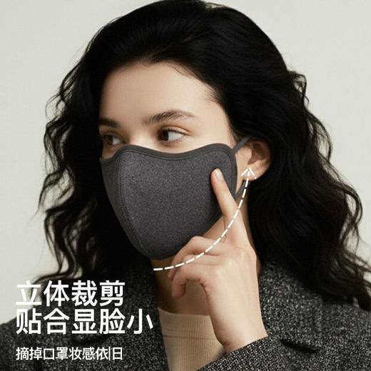 冬季口罩女加绒圆孔透气口罩女户外出行面罩防风防寒保暖口罩男 商品图1