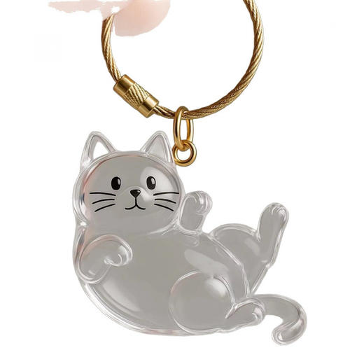 【随身带❗️猫毛收纳挂件】给心爱的猫猫毛发收集起来，造型萌款式可爱，随时随地陪着你，扭蛋猫咪跨境毛发存放胶囊包钥匙扣挂件纪念QQ 商品图3