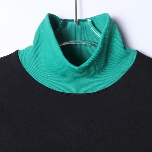 WY1544SDSA秋冬新款痞帅男装美式拼接撞色刺绣字母倒三角立领卫衣百搭 商品图2