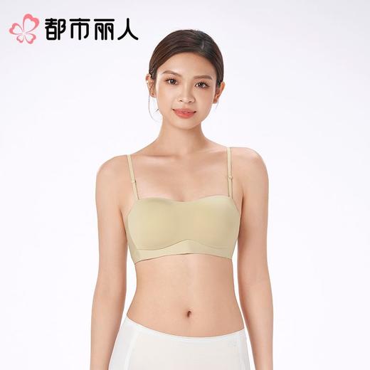 都市丽人内衣无罩杯薄文胸泳布内衣3/4杯内衣软尺码内衣三排四扣无钢圈LBC5B5 商品图1