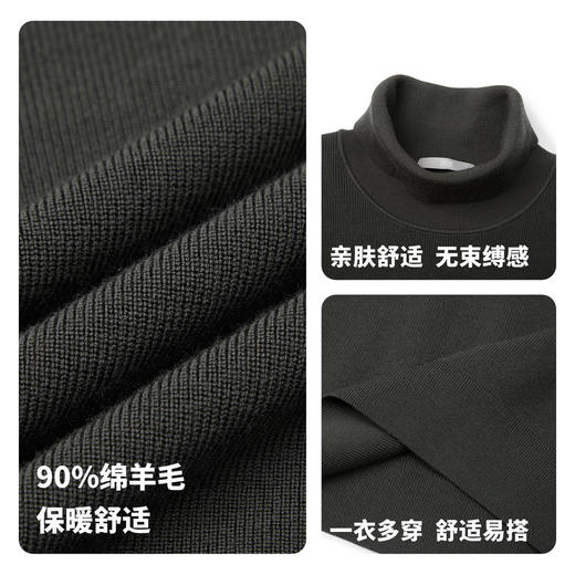 【门店同款】圣得西2025年冬季男士羊毛衫高领套头商务休闲针织衫 商品图4