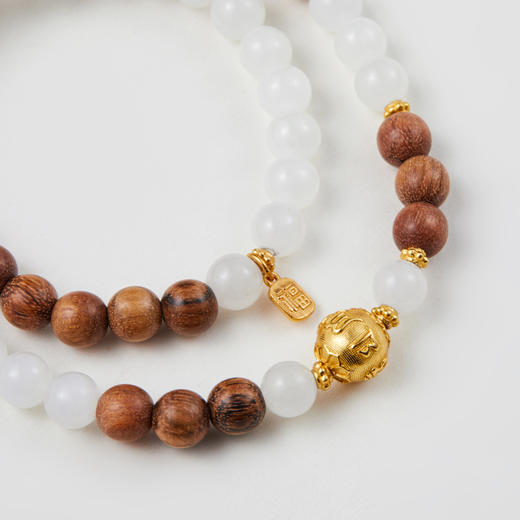 缅黄和田玉双圈手串 商品图2