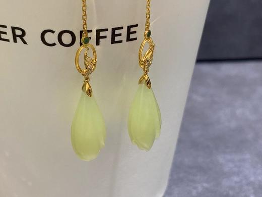 【御珠宫坊】金镶黄玉耳坠 商品图7