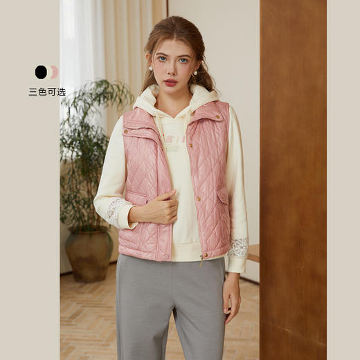 司歌绣花棉衣马甲直身休闲百搭L921002X 商品图4