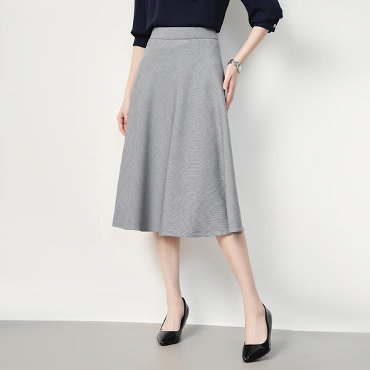 罗蒙气质百搭半身裙舒适微弹商务简约大方优雅中长款半截裙 商品图3
