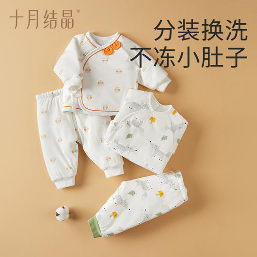 【任选两件，买一送一】宝宝夹棉保暖全棉和服套装 商品图4
