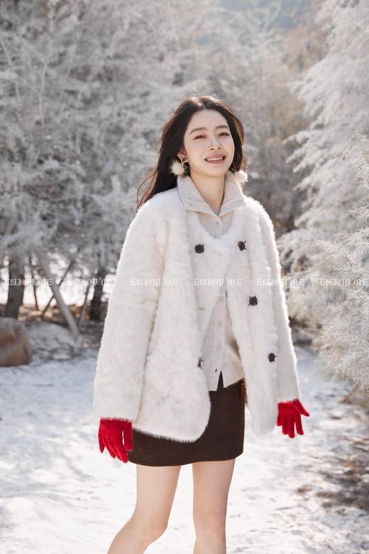 【门店同款】ENJOY冬季“暖冬软糖”双排扣毛毛外套 168843458 商品图3