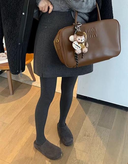 D122453冬季时尚直筒羊毛毛呢设计感口袋开叉显瘦气质半身裙 商品图5