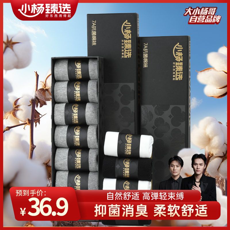 【小杨臻选】7A抗菌棉袜 7双/盒 正宗新疆长绒棉