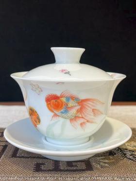 珐琅彩三才盖碗《金玉满堂》