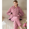 芬腾睡衣女冬季三层加厚珊瑚绒夹棉套装女款加绒抗静电家居服棉袄 商品缩略图0
