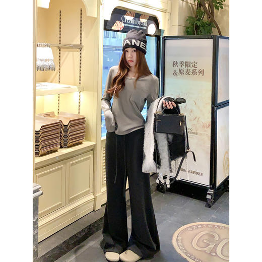 <曾小咸推荐>3.16现货秒杀 ！微信超特价！韩系2色休闲长袖T 日常109.99 立减50 秒杀59.99！！磨毛直筒休闲裤（常规） 秒杀79.99！！ 商品图4